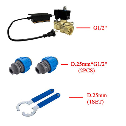 WIFI SOLENOID VALVE + FITTINGS + SPANNER TOOL